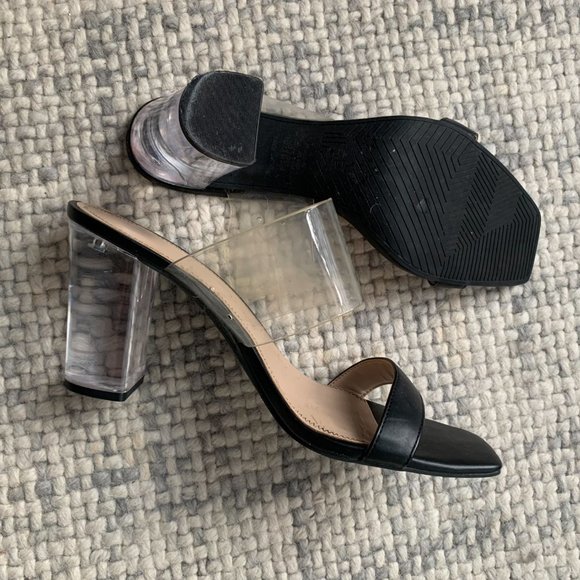 BP Naomi Acrylic Clear Heel & Strap Sandal - Picture 3 of 5